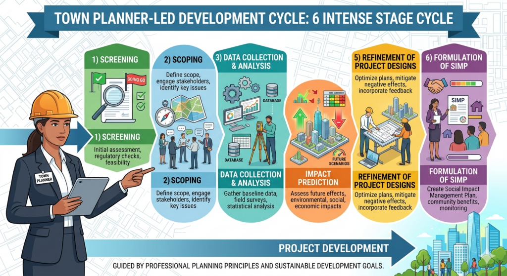 6-stage cycle of town planning